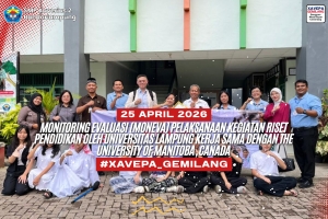 Monitoring Evaluasi (Moneva) Pelaksanaan Kegiatan Riset Pendidikan oleh Universitas Lampung Kerja sama dengan The University of Manitoba, Canada